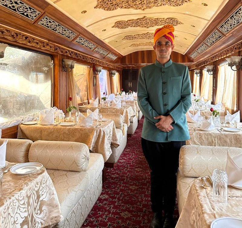 bar in palace on wheels train